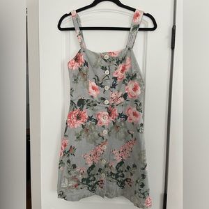 Mango floral linen dress size XS